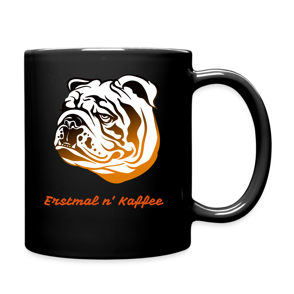 Tasse "Erstmal Kaffee" - mit Customizer personalisierbar - Schwarz
