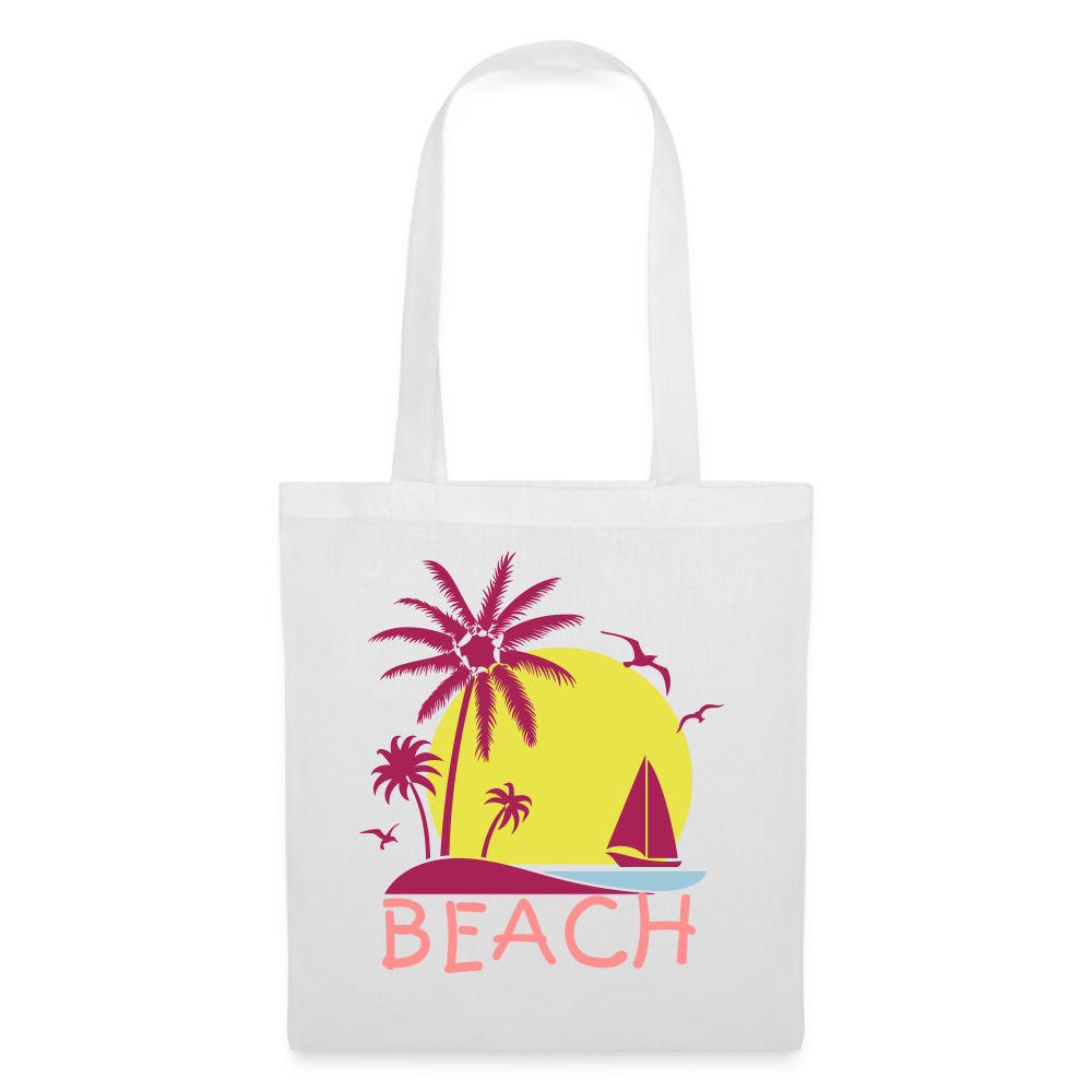 Stoffbeutel "Beach" - mit Customizer personalisierbar - Weiß