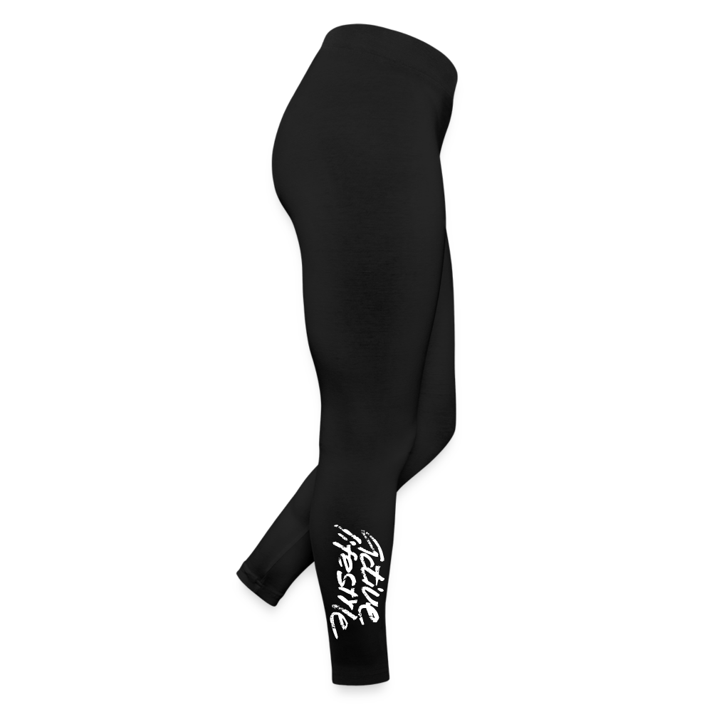 Jersey Leggings "Active Lifestyle" - mit Customizer personalisierbar - Schwarz