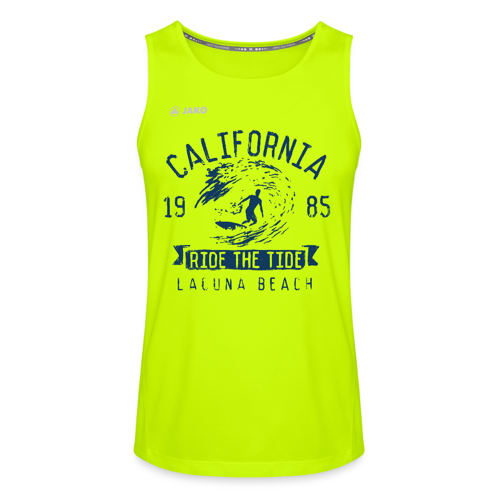 JAKO Männer Tanktop Run 2.0 "California" - mit Customizer personalisierbar - Neongelb