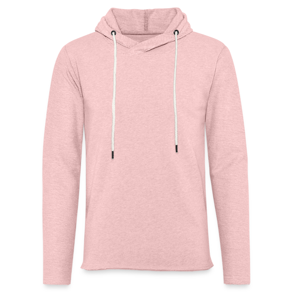 Leichtes Kapuzensweatshirt Unisex "Mehr Sport" - mit Customizer personalisierbar - Rosa-Creme meliert