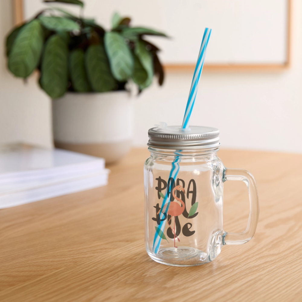 Henkelglas mit Schraubdeckel "Paradise" - mit Customizer personalisierbar - Klar