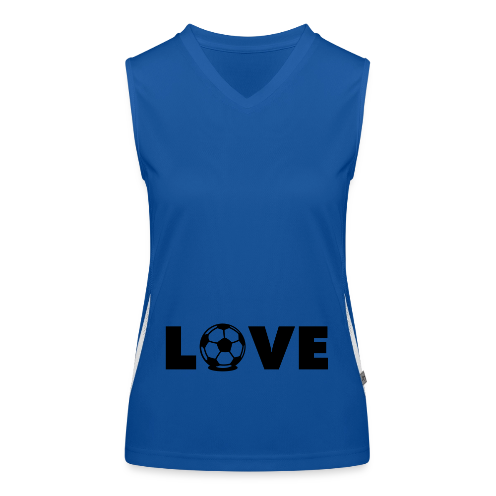 Funktionelles Tanktop Damen "Love Football" - Royal/Weiß