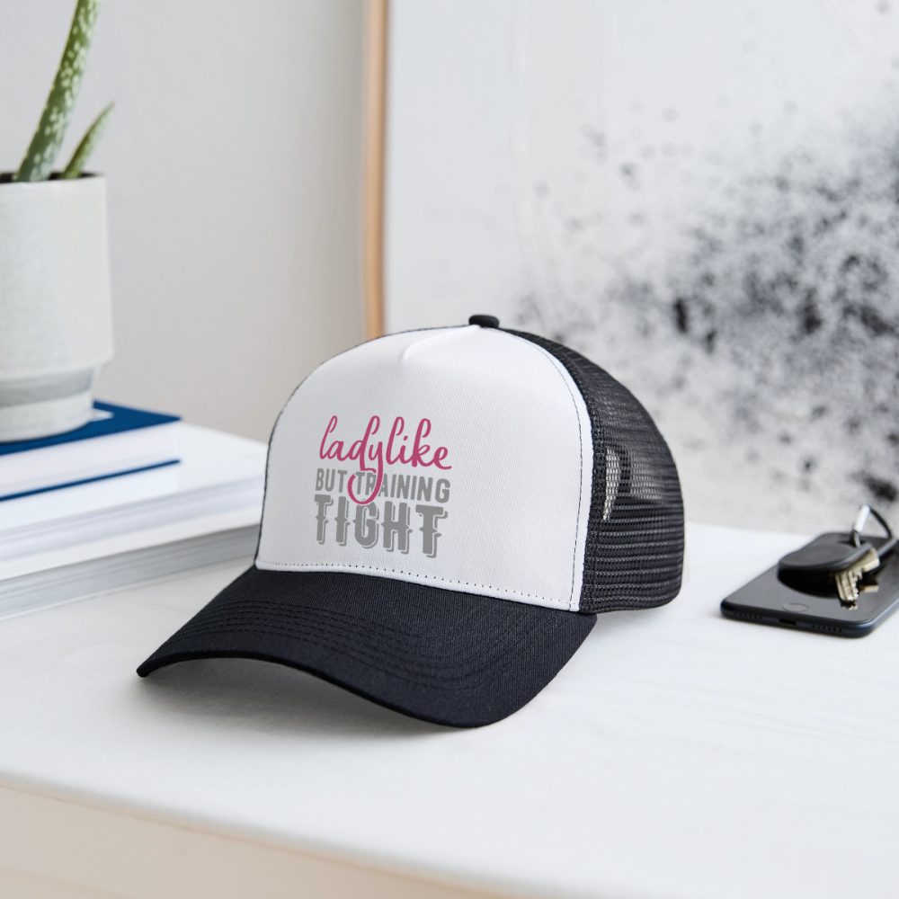 Trucker Cap "Ladylike" - Weiß/Schwarz