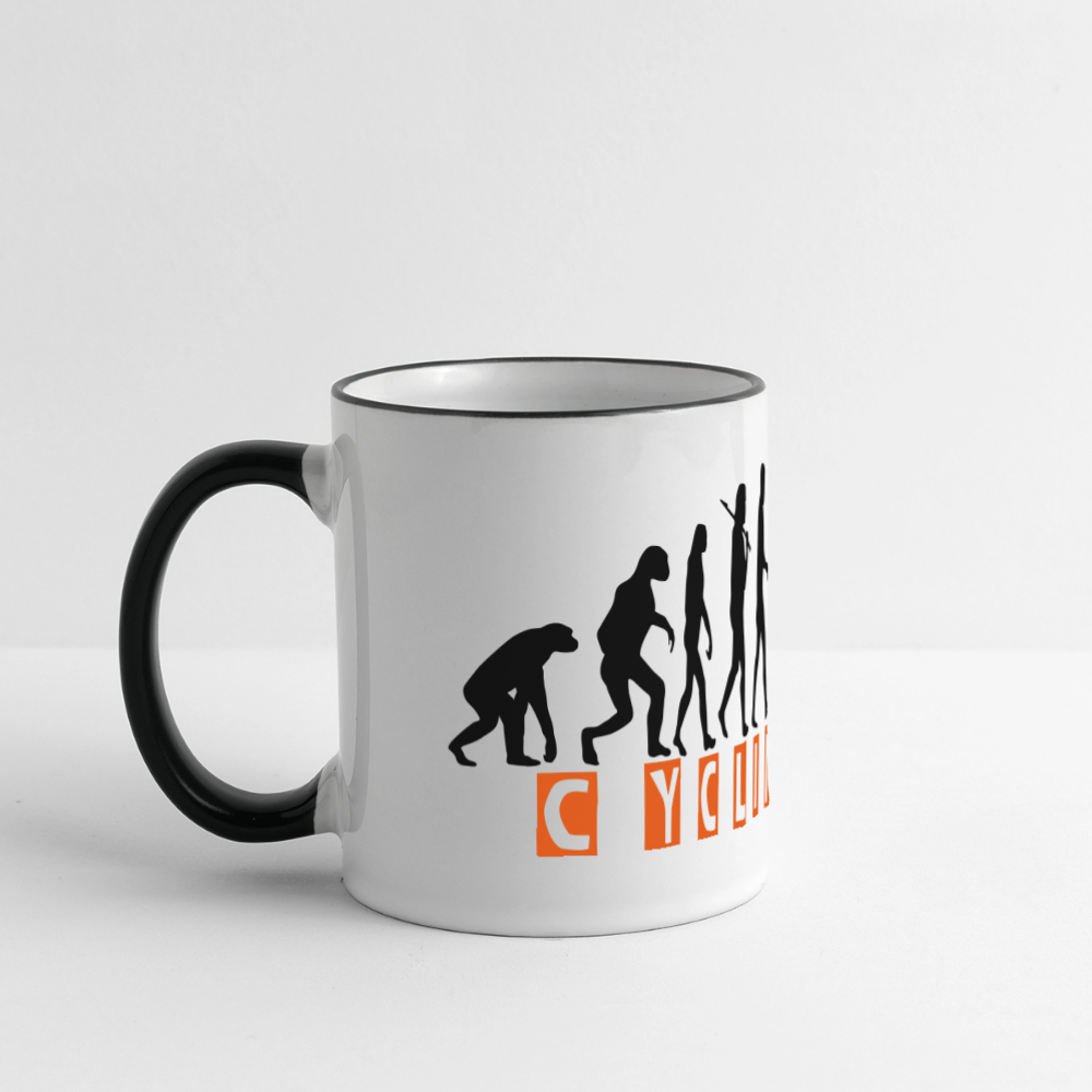 Panoramatasse "Cycling" - mit Customizer personalisierbar - Weiß/Schwarz