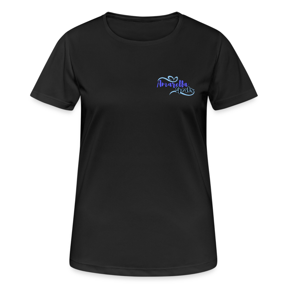 T-Shirt atmungsaktiv Damen "Amarella Sports" - Schwarz
