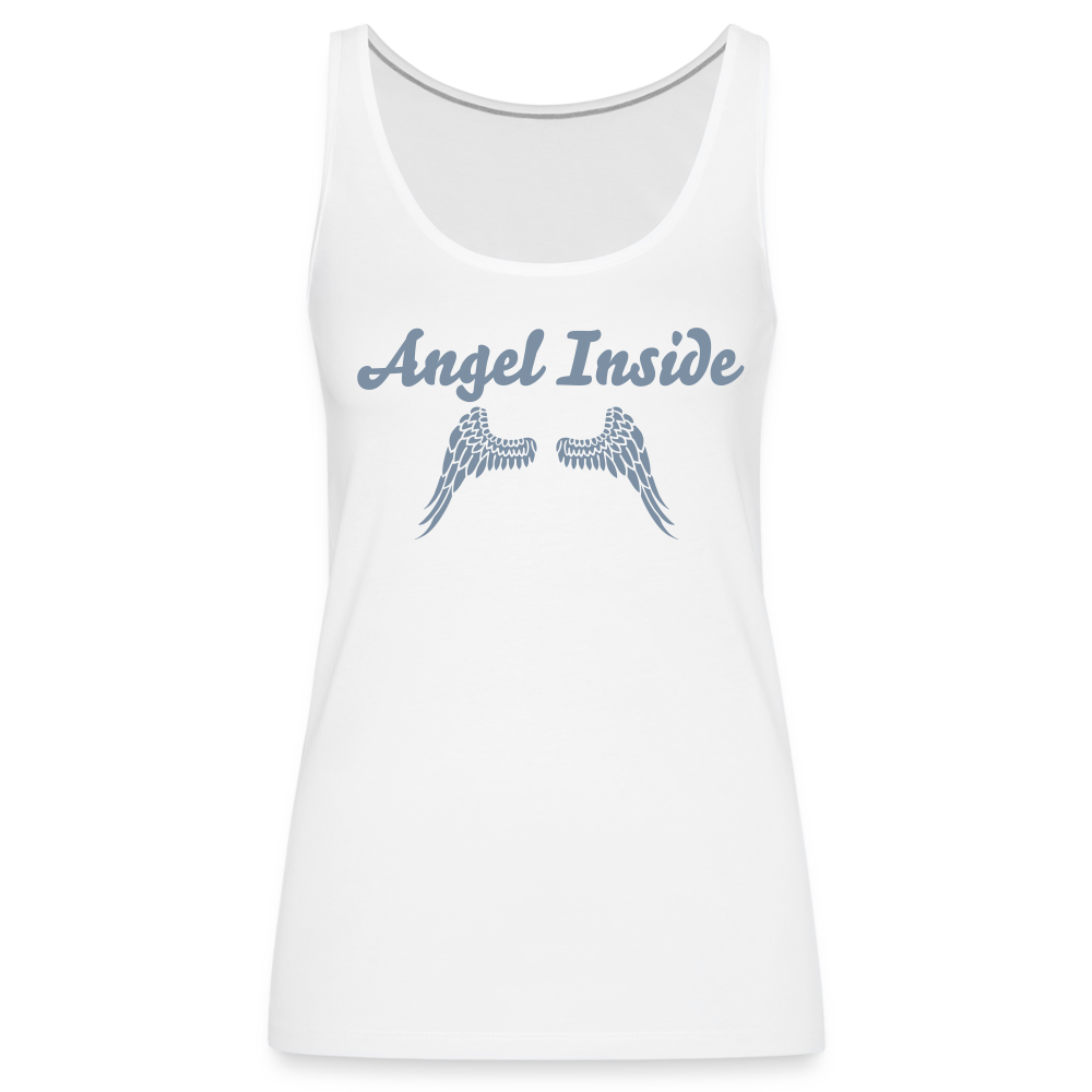Premium Tanktop "Angel Inside" - mit Customizer personalisierbar - Weiß