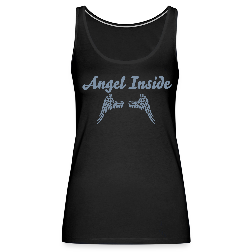 Premium Tanktop "Angel Inside" - mit Customizer personalisierbar - Schwarz