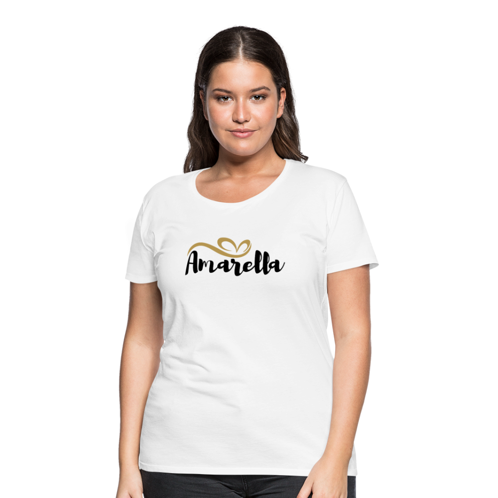 Frauen T-Shirt "Amarella-Gold" - Weiß