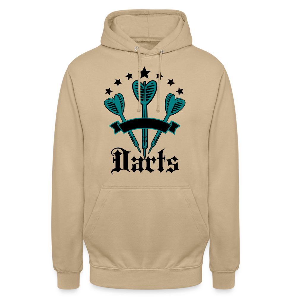 Hoodie Unisex "Darts" - mit Customizer personalisierbar - Beige