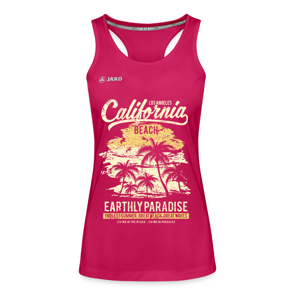 JAKO Frauen Tanktop Run 2.0 "California" - mit Customizer personalisierbar - dunkles Pink