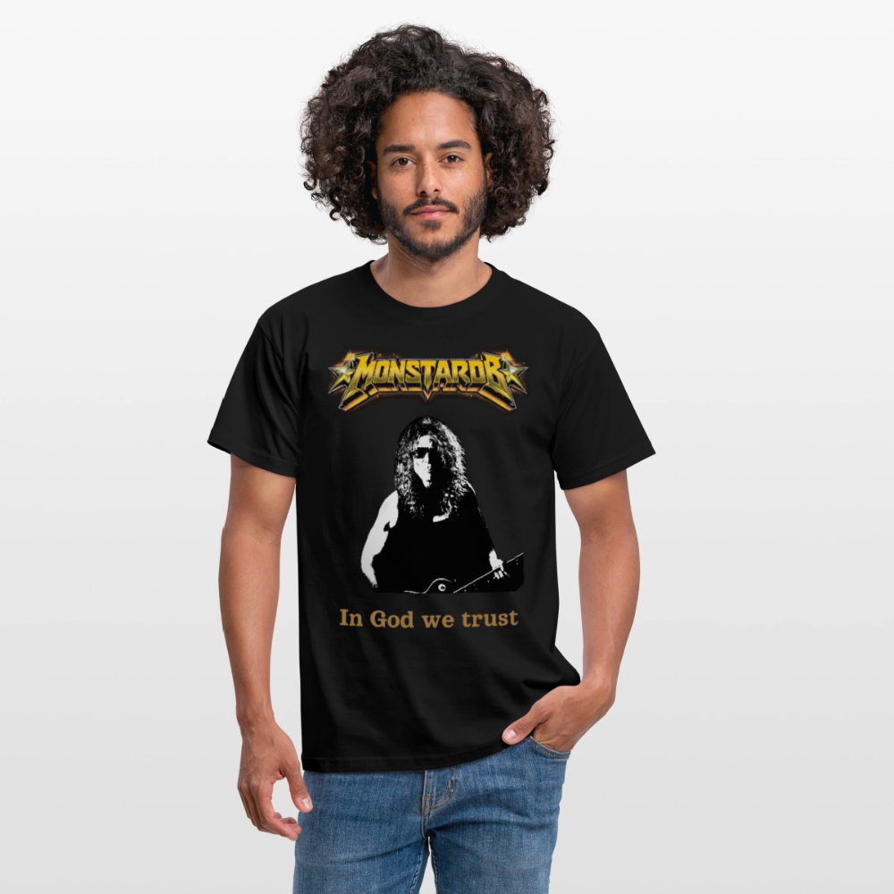 T-Shirt "Monstarob In God we trust" - Schwarz