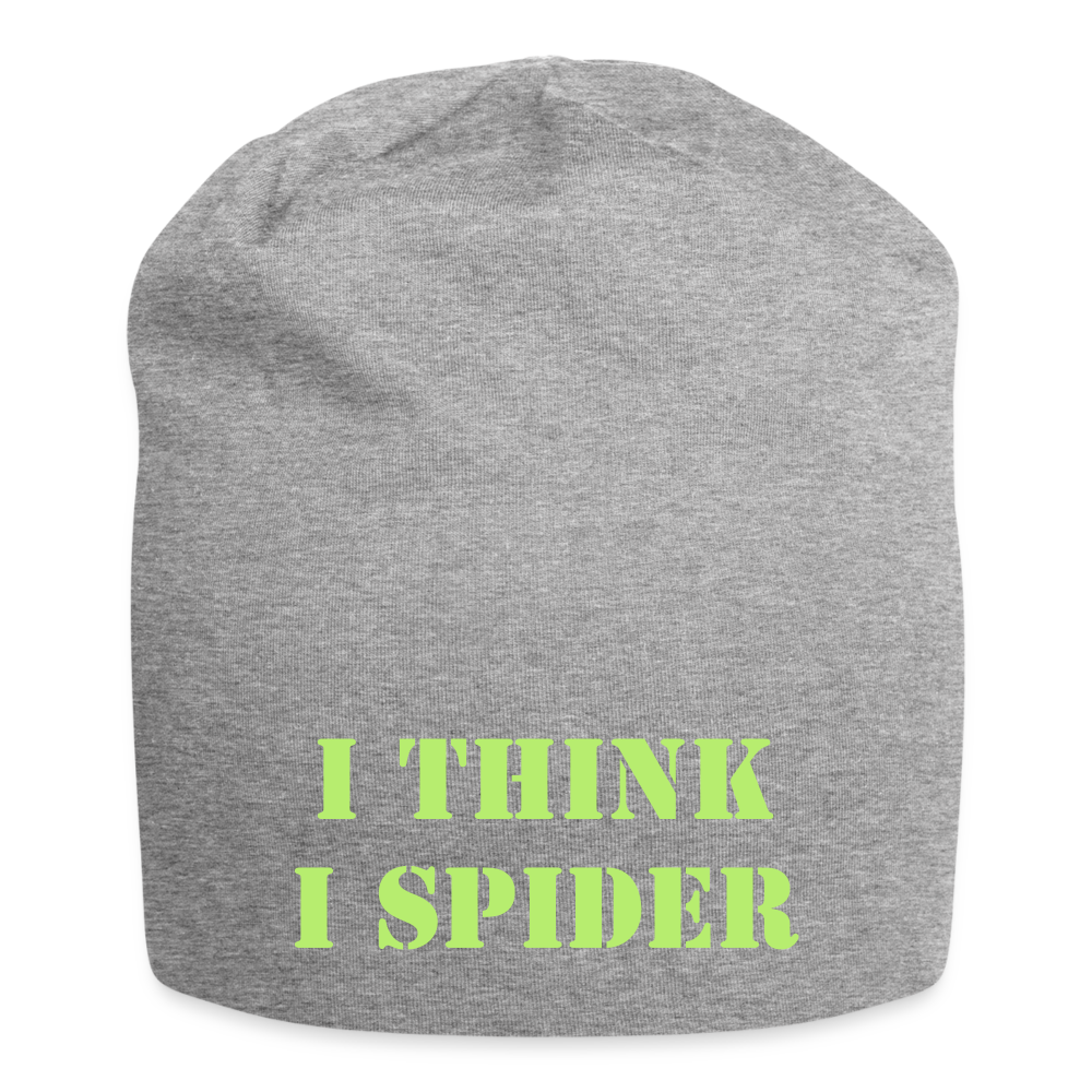 Jersey-Beanie "Spider" - mit Customizer personalisierbar - Grau meliert