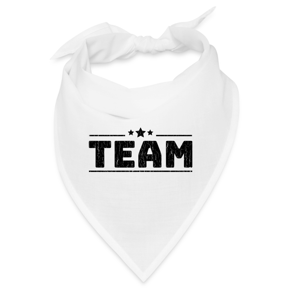 Bandana "Team" mit Customizer personalisierbar - Weiß
