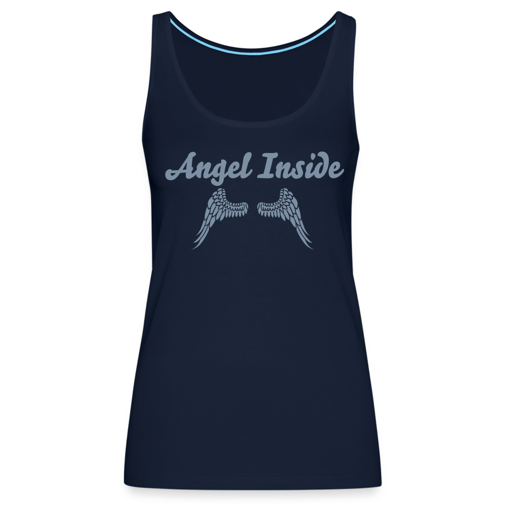 Premium Tanktop "Angel Inside" - mit Customizer personalisierbar - Navy