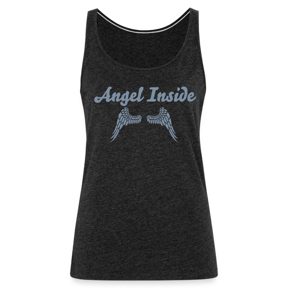 Premium Tanktop "Angel Inside" - mit Customizer personalisierbar - Anthrazit