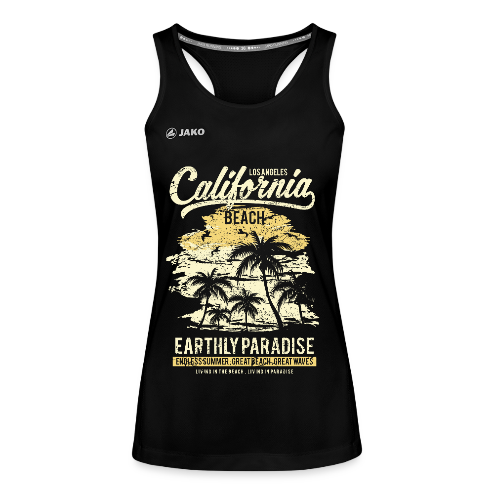 JAKO Frauen Tanktop Run 2.0 "California" - mit Customizer personalisierbar - Schwarz