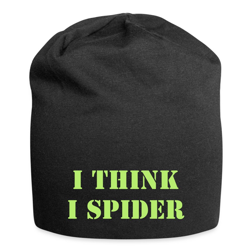 Jersey-Beanie "Spider" - mit Customizer personalisierbar - Schwarz
