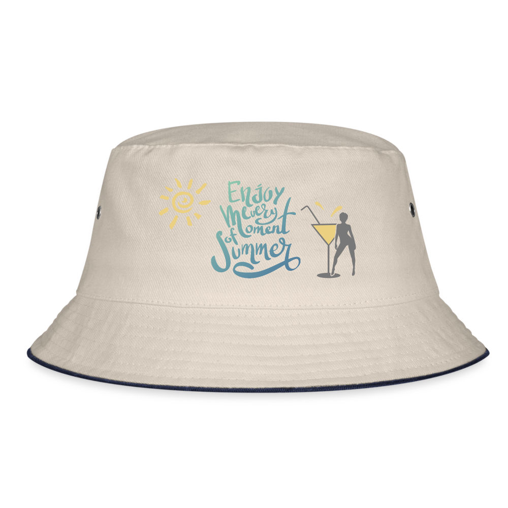 Hut "Enjoy Summer" - mit Customizer personalisierbar - Natur/Navy