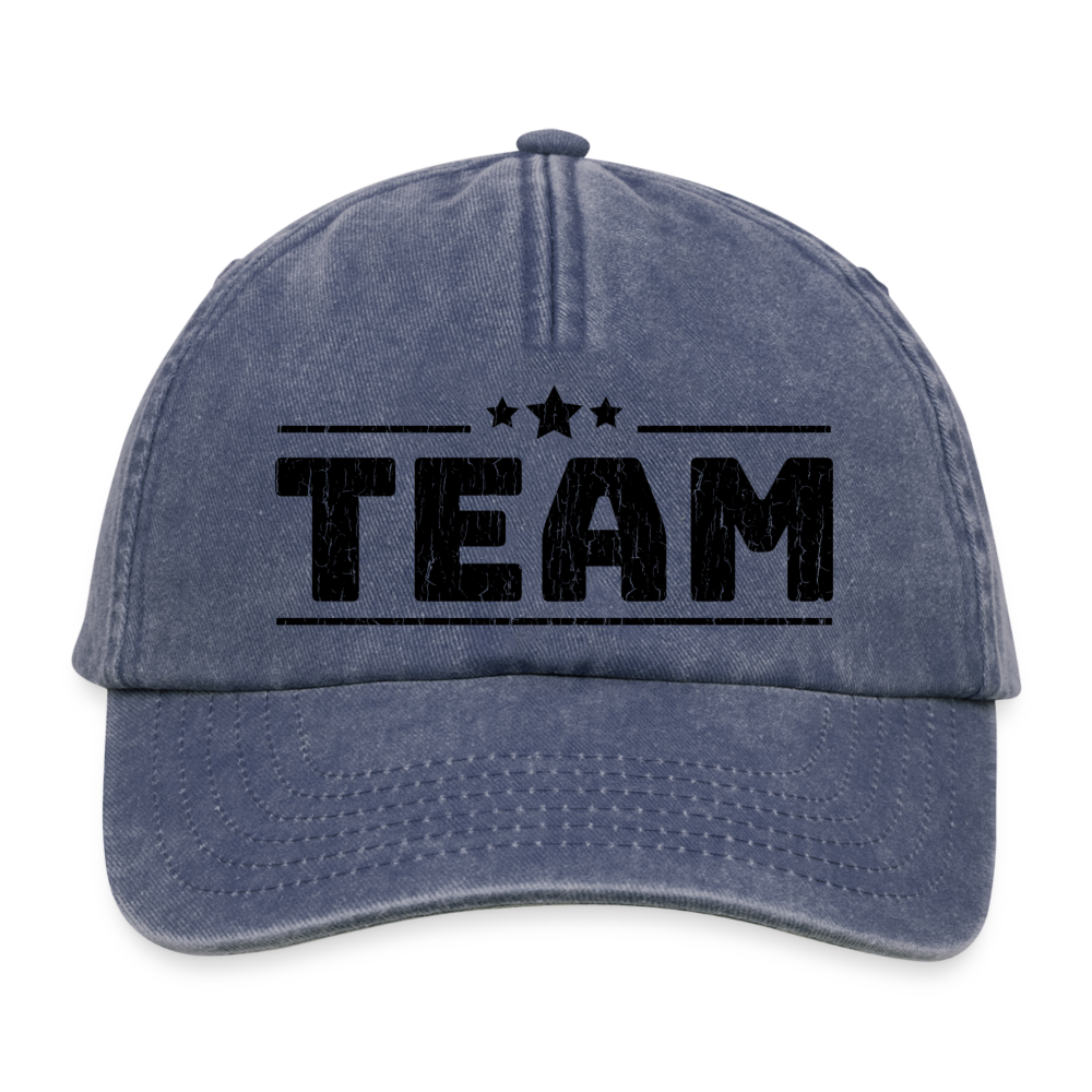 Vintage Cap "Team" - mit Customizer personalisierbar - Vintage Denim
