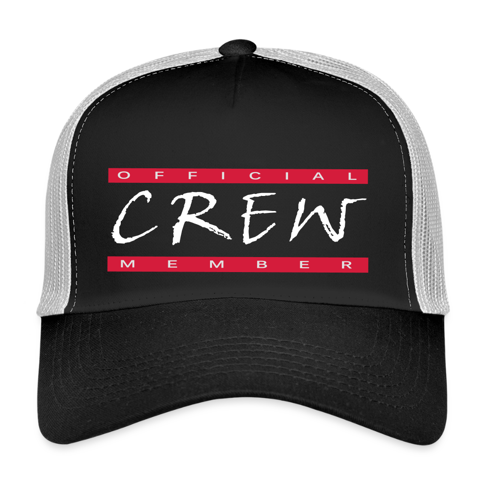 Trucker Cap "Crew" - Schwarz/Steingrau
