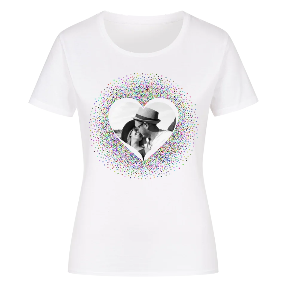 Klassik Shirt buntes Herz