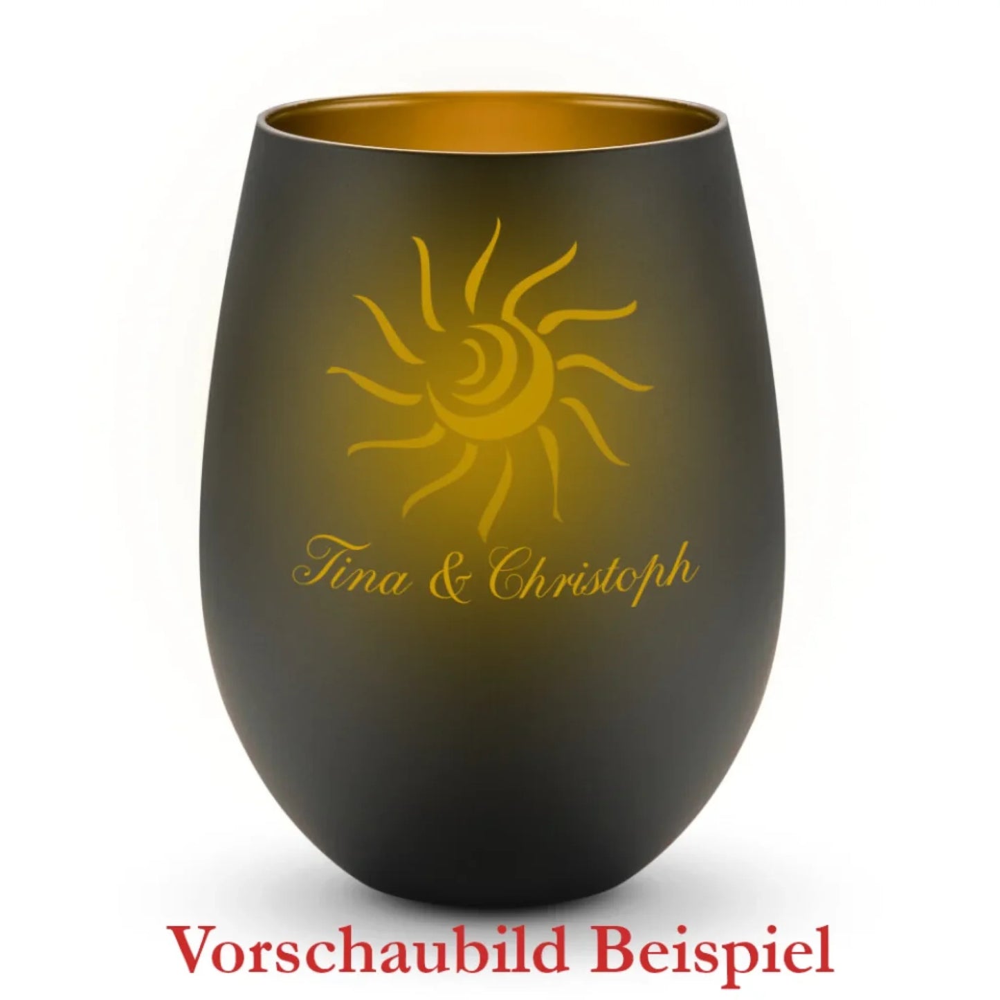 Mockup Windlicht Vorschau Sonne mit Namen