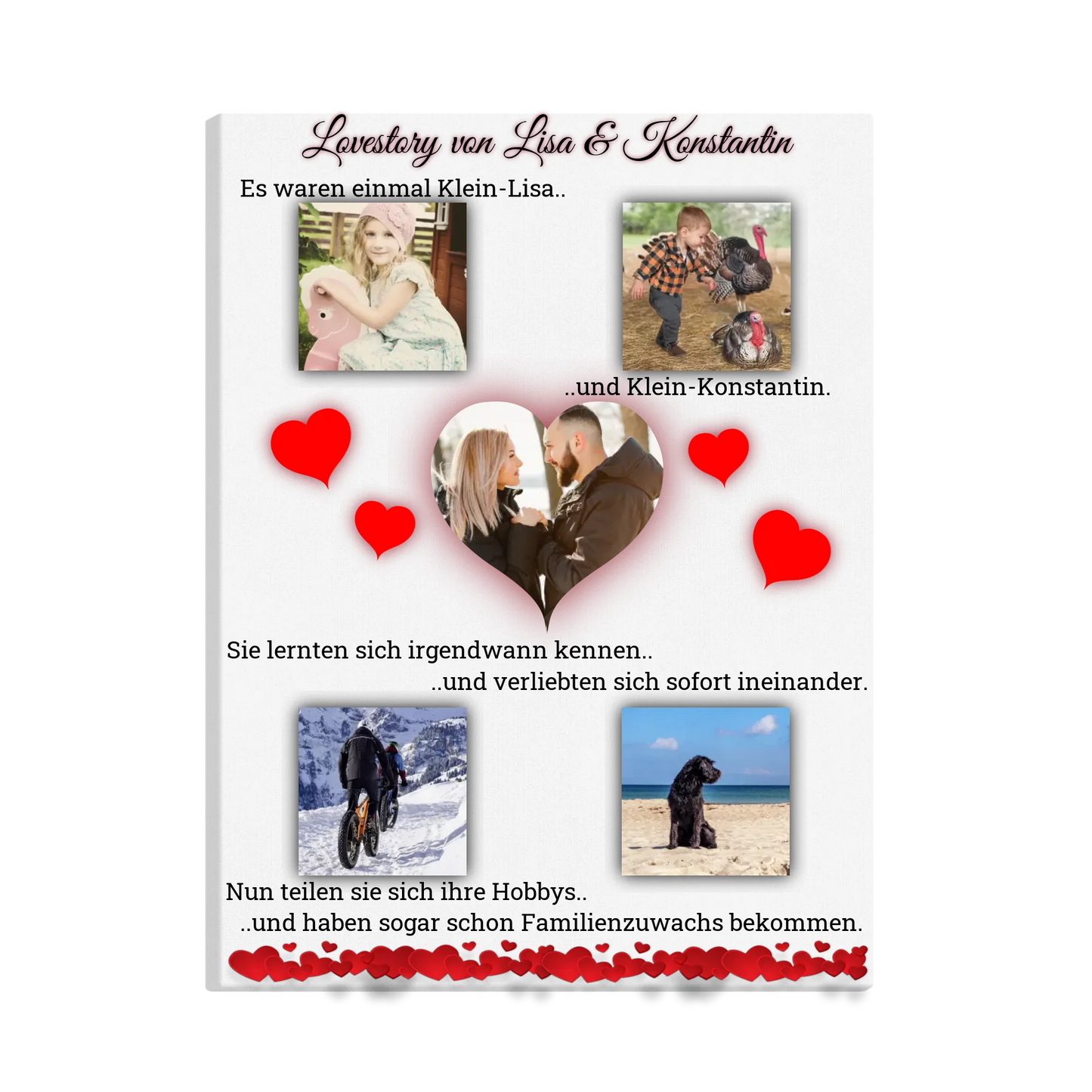 Leinwand "Collage-Lovestory"