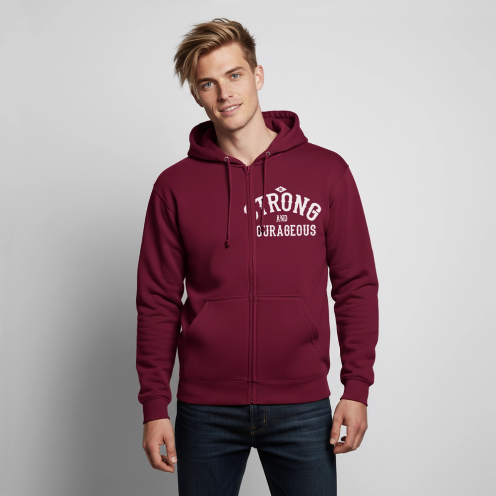 Kapuzenjacke "Be Strong" - Bordeaux