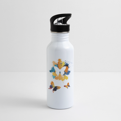 Trinkflasche "Schmetterlinge" - Weiß