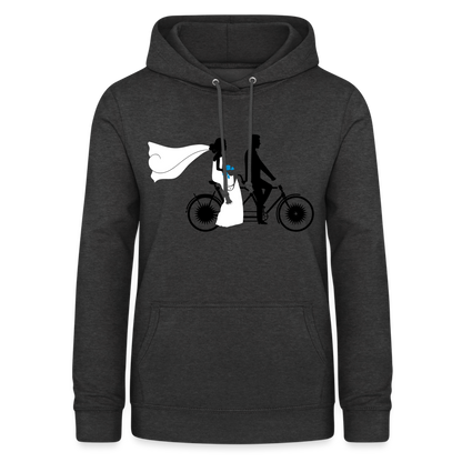 Hoodie Damen "Hochzeitsfahrrad" - mit Customizer personalisierbar - Anthrazit