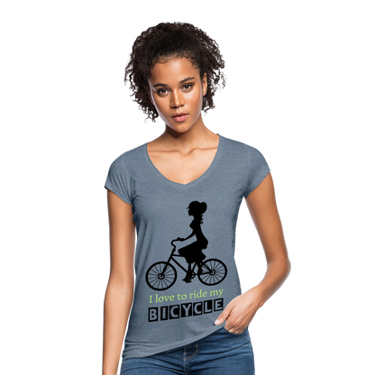 Vintage T-Shirt Damen "Bicycle" - Vintage Denim