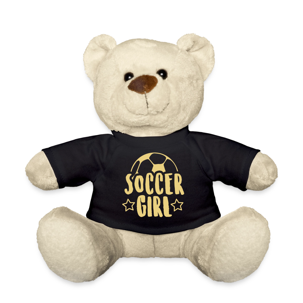 Maskottchen Teddy "Soccer Girl" - Schwarz