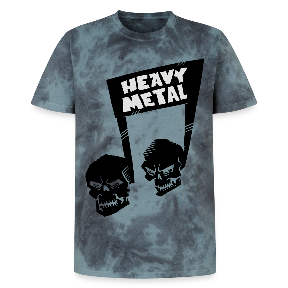 Unisex Premium Tie Dye T-Shirt "Tote Noten" - Schwarz/Blau