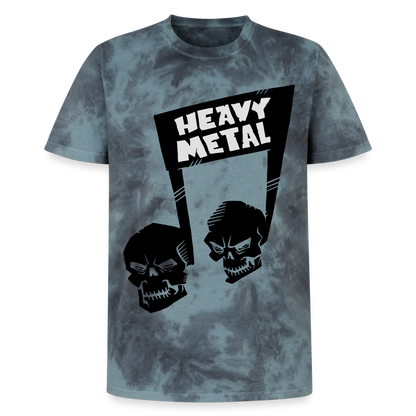 Unisex Premium Tie Dye T-Shirt "Tote Noten" - Schwarz/Blau