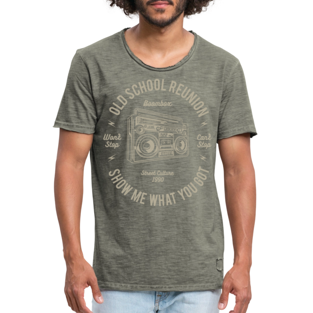 Vintage T-Shirt "Oldschool" - Vintage Khaki