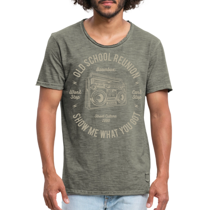 Vintage T-Shirt "Oldschool" - Vintage Khaki