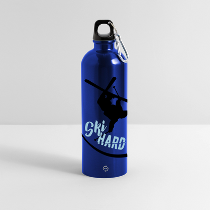 METALLIC Karabiner Wasserflasche "Ski Hard" - Königsblau