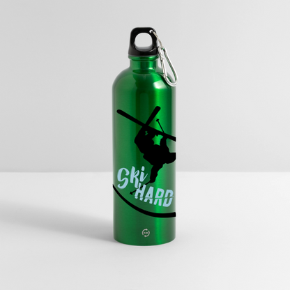 METALLIC Karabiner Wasserflasche "Ski Hard" - Kelly Green