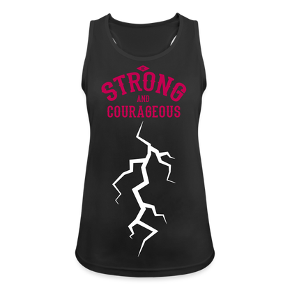 Tanktop atmungsaktiv "Be strong" - Schwarz