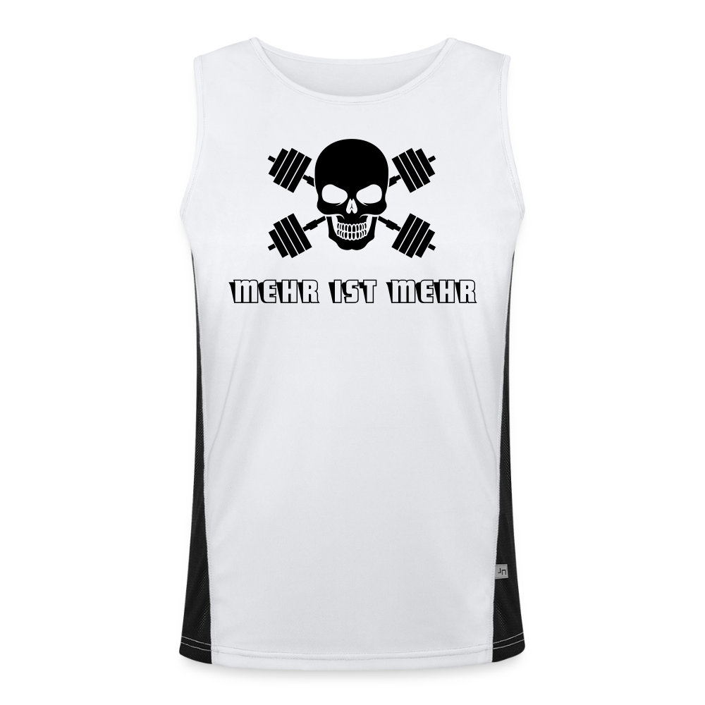 Funktionelles Tanktop Herren "Mehr ist Mehr" - Weiß/Schwarz