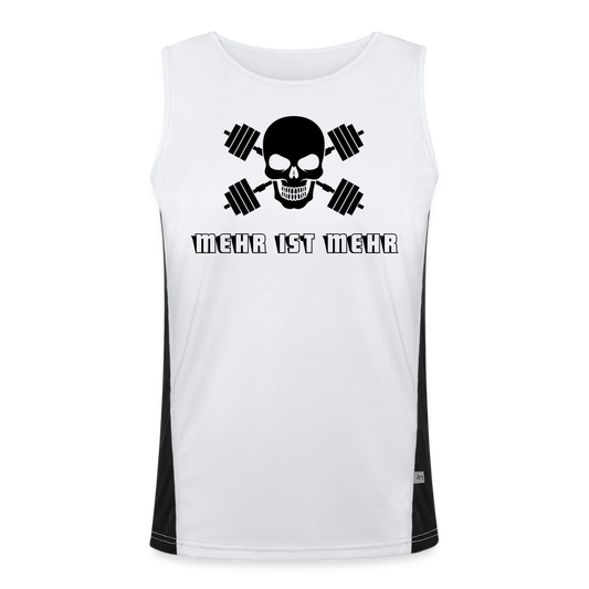 Funktionelles Tanktop Herren "Mehr ist Mehr" - Weiß/Schwarz