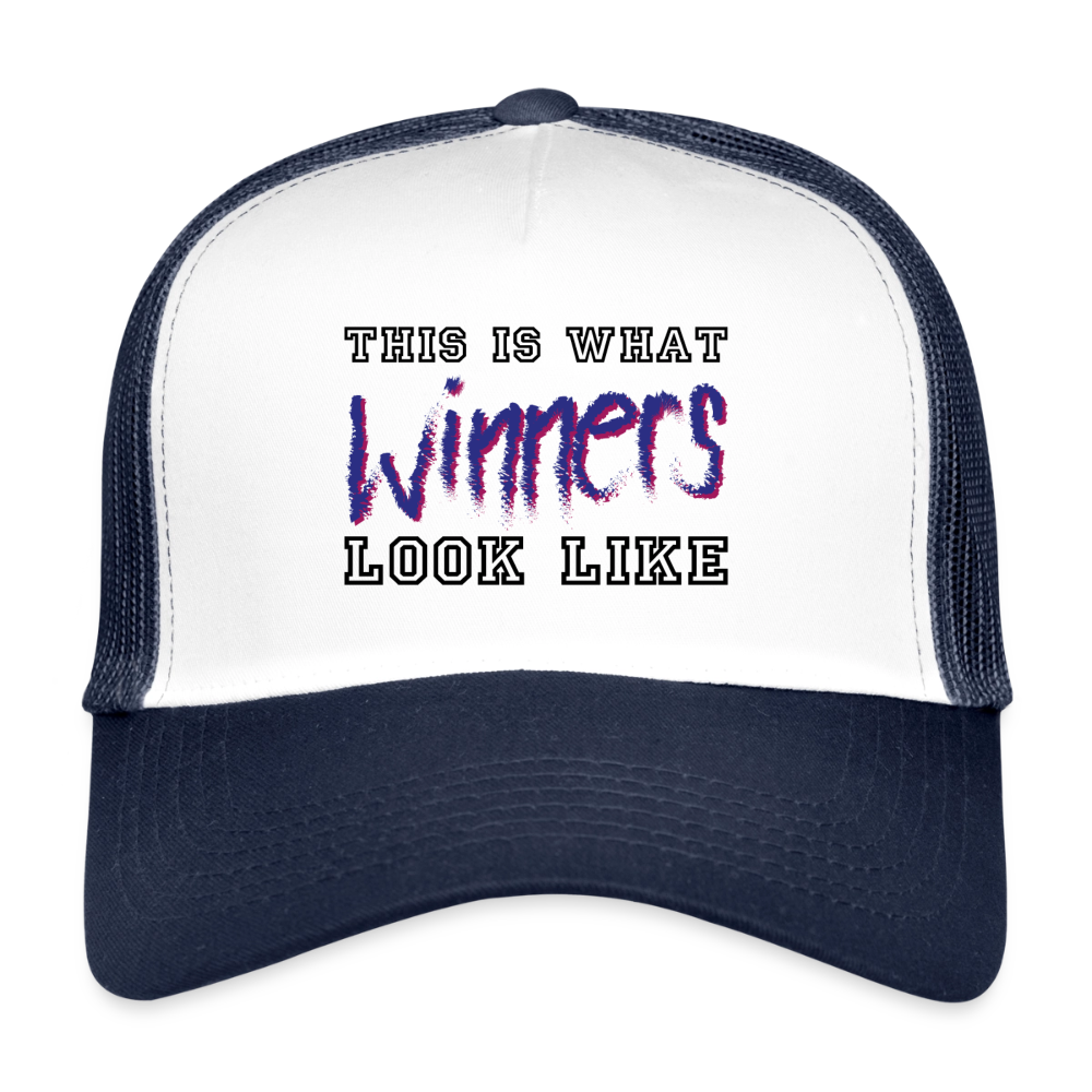 Trucker Cap "Winner" - Weiß/Navy