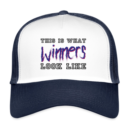 Trucker Cap "Winner" - Weiß/Navy