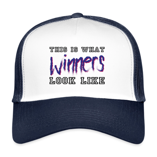 Trucker Cap "Winner" - Weiß/Navy