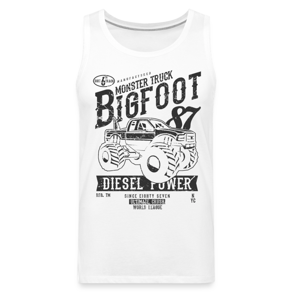 Tank Top "Bigfoot" mit Customizer personalisierbar - Weiß