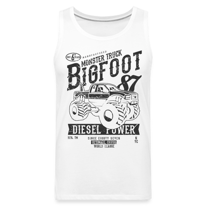 Tank Top "Bigfoot" mit Customizer personalisierbar - Weiß
