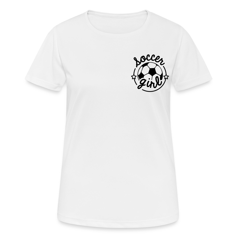 T-Shirt atmungsaktiv Damen "Soccer Girl" - Weiß