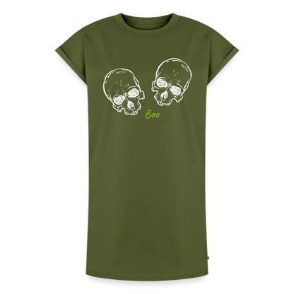 Damen T-Shirt Kleid "Boo.." - Khaki