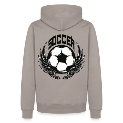 Premium Hoodie Herren "Soccer-Champion" - Taupe